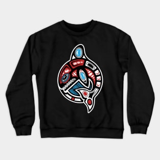 Orca Shamanic Animal Emblem Crewneck Sweatshirt